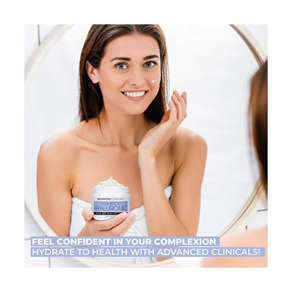 Advanced Clinicals Hyaluronic Acid Facial Cream Hydration Lotion For Face, Moisturizer Skin Care Face Cream For Dry Skin…