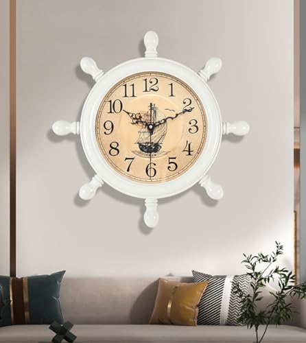 Horloge murale pour salon style marin et décoration de cuisine