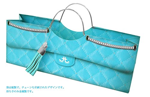 Cakewalk Turquoise Quilted Wine Purse Bag, Blue, #TOP1