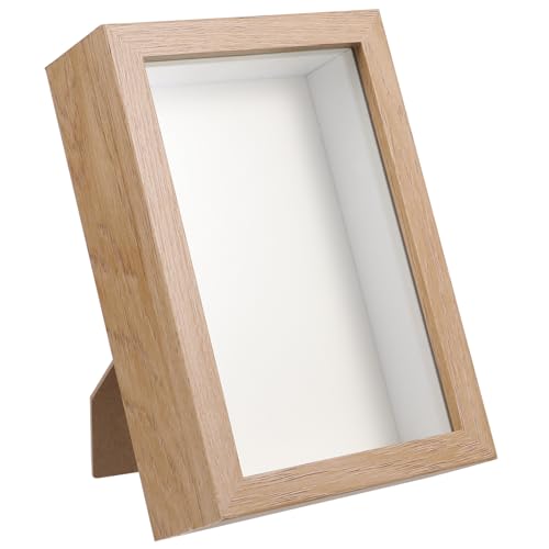 Amosfun 1Stk Probenrahmen Tischständer schaukasten insekten Holzrahmen bilderrahmen Ornament Fotohalter Hohler Fotorahmen aus Holz Blumen schmücken Schmetterlings-Exemplar Vitrine 3d