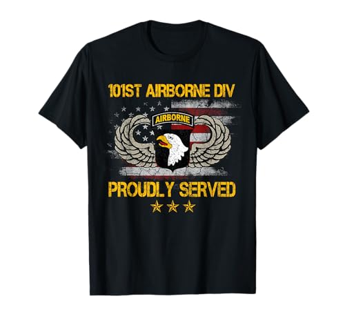 T-shirt 101st Airborne Divition Proudly Served - Fête des vétérans T-Shirt