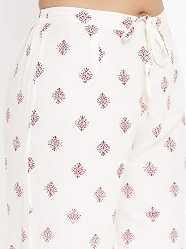 Image of Hisham Womens Rayon Printed Straight Kurta Palazzo Set