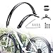 Bike Front and Rear Fenders for 26 Inch Wheels - Easy Installation, Black Brace
