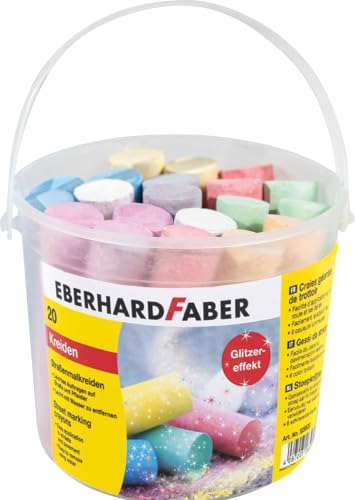 EBERHARD FABER- Straßenkreide Glitzer 20er Eimer