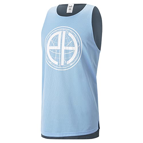 PUMA PUMA Men's Reverisble Basketball Tank, Day Dream-Dark Night, XL