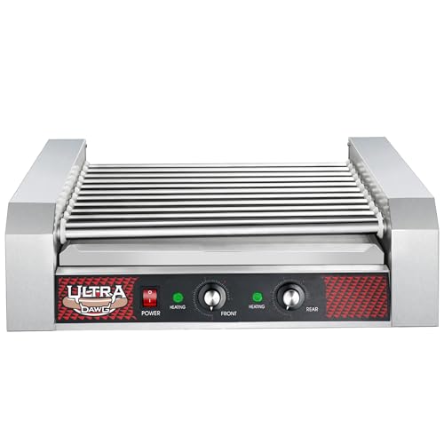 Image of Great Northern Popcorn 11 Roller Hot Dog Machine | Countertop Hot Dog Roller with Dual Temperature Zones - Makes Up to 30 Hotdogs, Brats, or Sausages