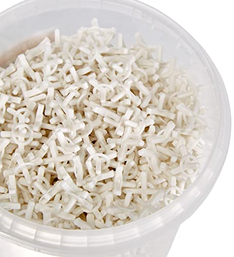 Meister Tile Spacers 2.5 mm, Practical Set of 1200 Pieces, Reusable thanks to Ring, Made of Robust Polypropylene - Image 3