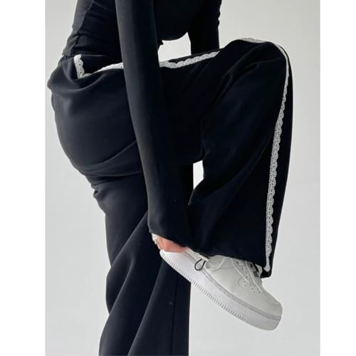Baggy Barrel Sweatpants Men Wide Leg Cotton Trousers Plus Size Drawstring Striped Sweats Fashion Joggers 5