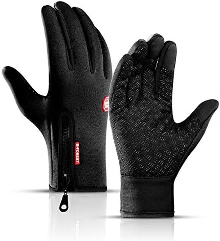 FancyGoo Touchscreen Running Gloves Winter Waterproof Windproof Thermal Gloves for Running, Cycling, Biking, Riding, Driving Outdoor Sports Winter Gloves for Men Women