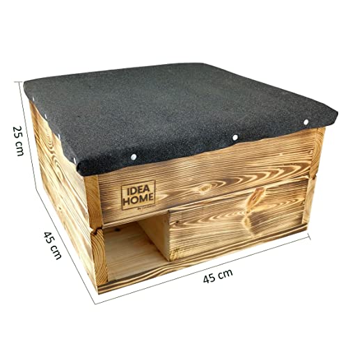 LEVIATAN - egelhuis | met houten bodem I het hele jaar door huis | weerbestendig | perfect voor de tuin | winterkwartier - Image 4