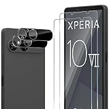 ELYCO Protection Écran pour Sony Xperia 10 VII, 2 Pièces 9H Dureté Verre Trempé + 2 Pièces Caméra Arrière Protecteur, Ultra HD, Sans Bulles, Anti rayure, Film Protection D'écran