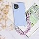 Emlivi Handykette Hülle mit Armband für iPhone 14 Necklace Handyhülle Nylon Schultergurt Silikon Cover mit Kordel zum Umhängen Schutzhülle mit Stylische Band Case für iPhone 14, Sandrosa