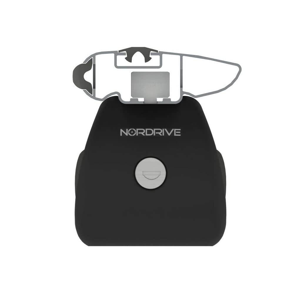 NORDRIVE N15090 Silenzio Black Rail, Set Completo Barre portatutto in Alluminio - M - Evos RA
