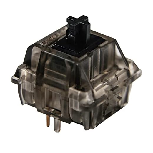 Custom Switch Gateron Ink 5 pin V2 Switches Transparent Smokey Housing Black Red Blue Silent Black Yellow for Mechanical Keyboard (70 PCS, Black Ink)