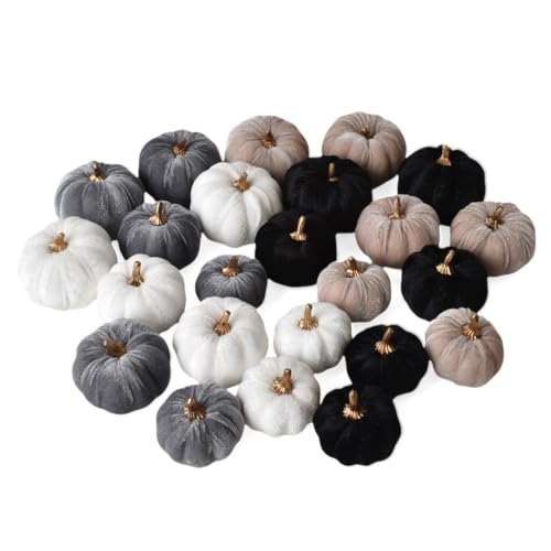 12 calabazas artificiales decorativas de otoño para cocina y banco de jardín 7