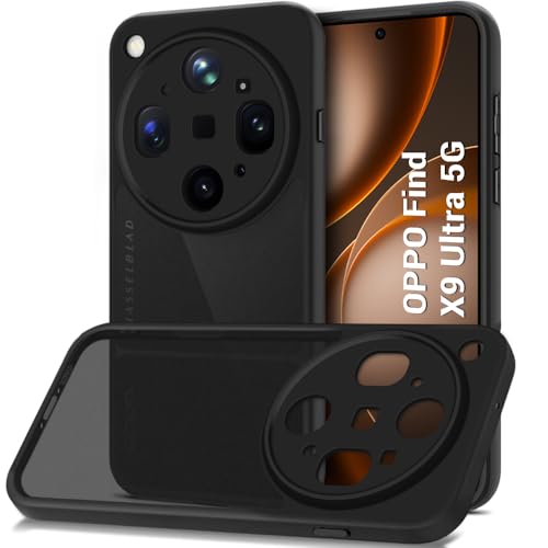 Image of TheGiftKart Hybrid Shockproof Back Cover Case for Oppo Find X9 Ultra 5G | Camera Protection Module | Hard Back Cover Case for Oppo Find X9 Ultra (PC & TPU, Translucent Smoke Matte Back, Black Sides)