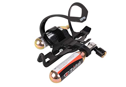 Zefal Pulse Z2I - Porta Borracia Per Bicicletta A Inserzione Laterale Con Accessori Per CO2 - Portaborracia + Gonfiatore + Cartucce Di CO2 - 4