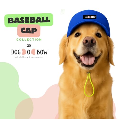 Image of Dog-O-Bow Baseball Cap for Dogs | Stylish, Durable & Comfortable Outdoor Cap (Large)