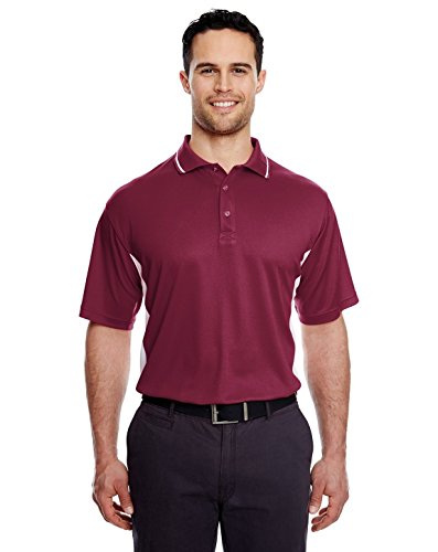 Ultraclub 8406 Mesh Sport Two Tone Polo Maroon/White Xxx-Large #TOP2