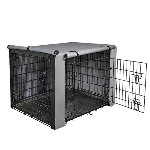 yotache Dog Crate Cover for 36" Medium Double Door Wire Dog Cage, Lightweight