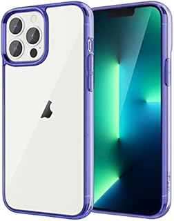 JETech Etui dla iPhone 13 Pro 6,1 Cala, Nie Żółknie Odporny na Wstrząsy Pokrowiec Ochronny, Odporne na Zarysowania, Case ze Przezroczyste z Tyłu (Przezroczyste)