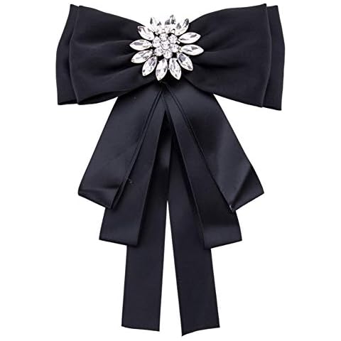 Rhinestone Crystal Ribbon Brooch Pin Cover