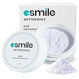 ESMILE Charbon Blanchissant Dents Immédiat – Poudre Charbon Dent Blanche Naturelle à la Me...