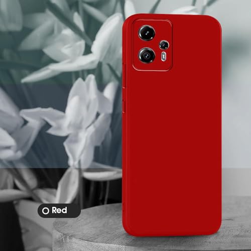 Image of Back Cover for Motorola Moto G13 4G / G23 4G | Full Camera Protection | Premium Liquid Silicon Case | Flexible Bumper Case for Motorola Moto G13 4G / G23 4G (Red)