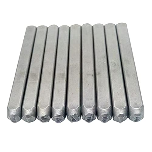 数字スタンプクラフトセット 文字パンチ スチールメタルレザーツール 8mm