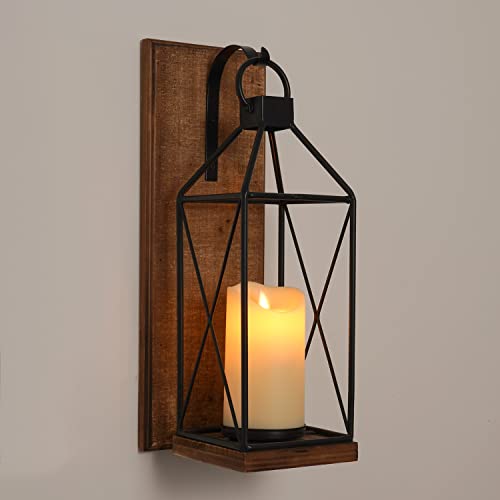 Homemory Wall Candle Sconce, Decorative Hanging Candle Lantern With Windproof Glass Holder #TOP4