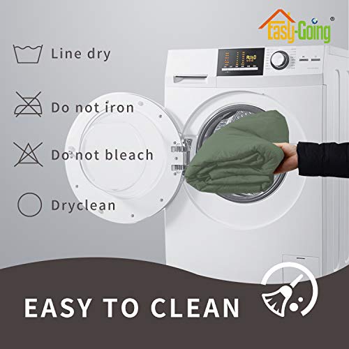 Image of Easy-Going Sofa Slipcover Waterproof Oversized Recliner Chair Cover Non-Slip Fabric Couch Cover for Living Room Washable Furniture Protector for Pets Kids Dog (Oversized Recliner, Greyish Green), 28 inch