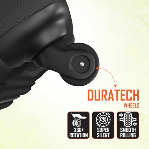 Image of Safari Genius Alley 75cm Large Size Check-in Trolley Bag Hard Case Polypropylene, 4 Spinner Wheels, 360 Degree Wheeling Luggage, Travel Bag, Suitcase for Travel, Trolley Bags for Travel, Black