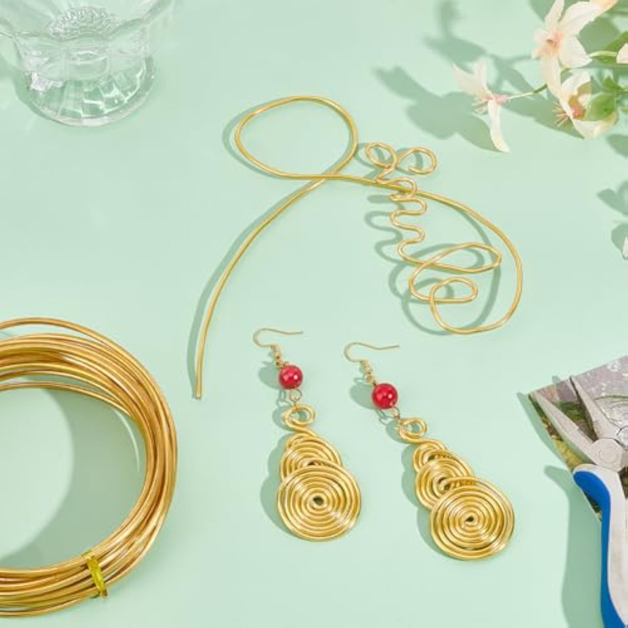 Solid Brass Wire, 10 Gauge, 16.4FT for Crafting