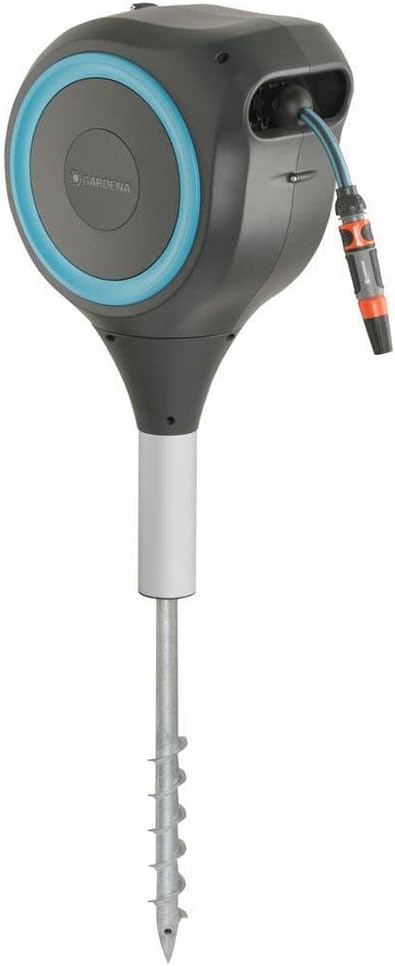 GARDENA RollUp S 15 m Automatic Spike Dispenser with Blue Trim
