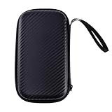 RUNROTOO Tragbare Eva Aufbewahrungstasche für Ohrthermometer Stoßfester Schutzkoffer Kompakt und Langlebig für Zuhause und Reisen mit Trageband Schwarz