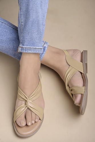 Image of Shoetopia Cross Strap Flat Sandals For Women & Girls
