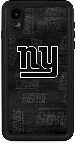 Skinit Waterproof Phone Case Compatible with iPhone XR - Officially Licensed NFL New York Giants Black & White Design