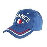 PAYS Casquette France Etoiles Bleu Blanc Rouge Baseball Foot Tricolore - Mixte