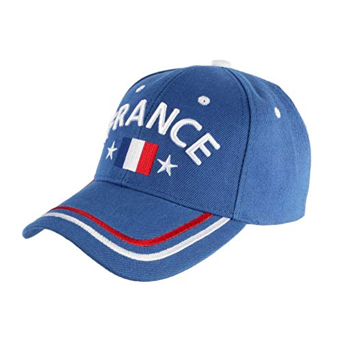 PAYS Casquette France Etoiles Bleu Blanc Rouge Baseball Foot Tricolore - Mixte