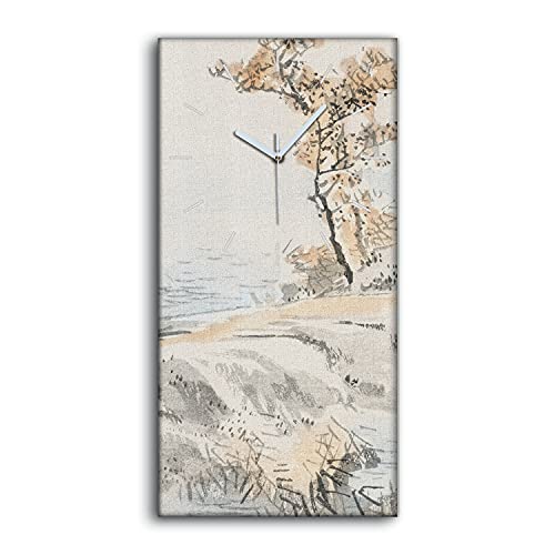 Horloge sur toile 30x60cm pour art mural de salon et image art moderne