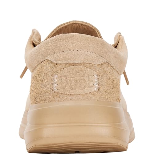 Image of HEYDUDE Men's Wally Comf Suede Slip-On Loafers | Lightweight Men's Casual Shoes | Extra Plush Midsole Padding for Everyday Wear