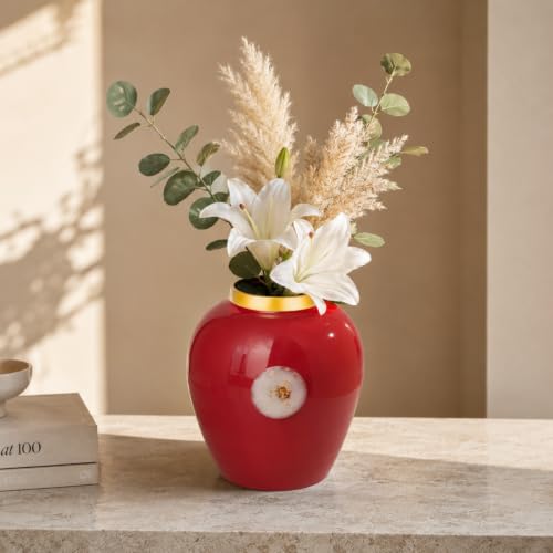 Image of Urban Born Vases For Living Room Corner |Big Vases For Elegant Home Decoration |Home Decor Flower Vase Iron |Fresh or artificial Metal Flower Vase Stand For Dining Table, Bedroom, Office, Wedding Gift