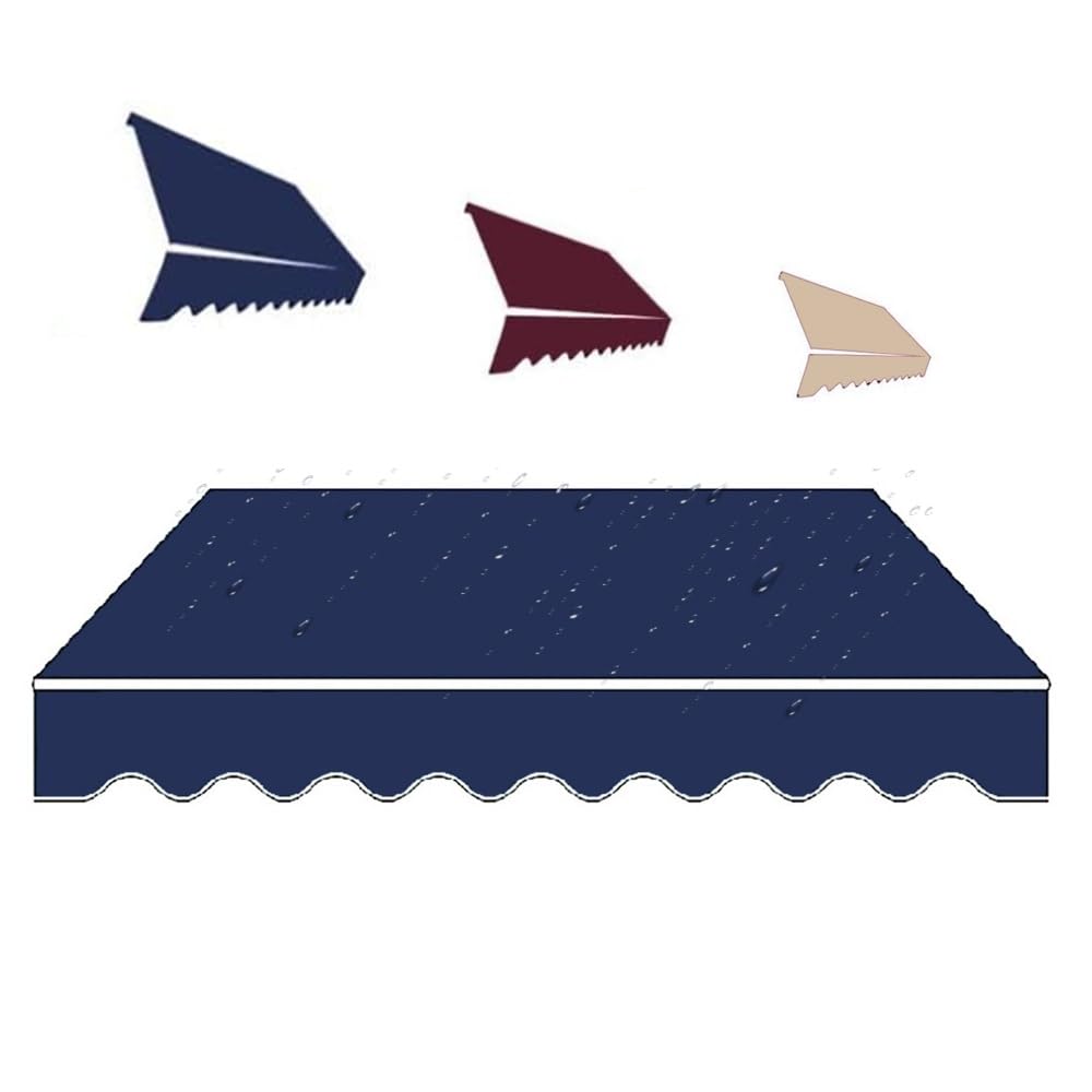 Toile d'ombrage pour auvent rétractable haute densité, tissu imperméabilisé bleu marine