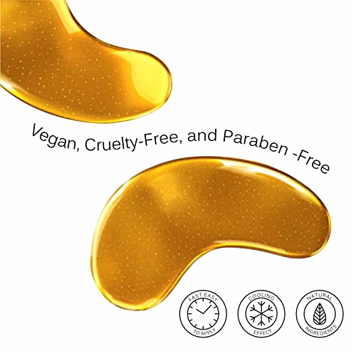 Zuke Under Eye Patch - 5 Pairs | 24k Gold With Vegan Collagen for Dark Circles & Puffy Eyes | Treats Wrinkles & Fine Lines | Enriched With Rosemary & Hyaluronic Acid - Image 7