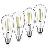 Gozelux LED Edison Bulbs, 60W Equivalent ST19,...