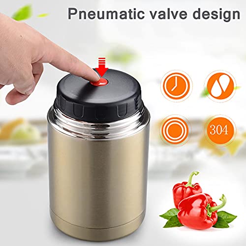 Draagbare Thermos Cup RVS Vacuüm Flask, Stoofbeker, Stoofpot, Student'S Geïsoleerde Lunch Box, Wordt geleverd met een… - Image 4
