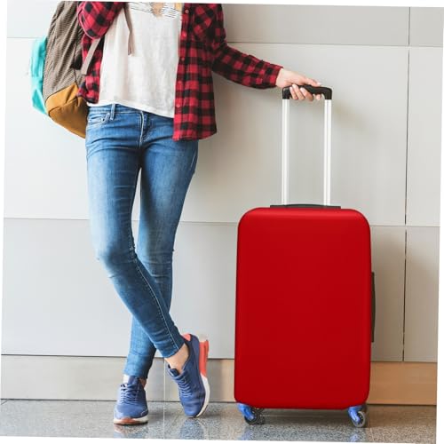 Elastic Travel Luggage Cover Protective Suitcase Dust Cover for Trolley Cases Red Stretchable Design to Shield against Dirt and Scratches4