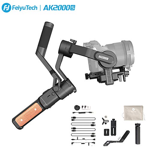 FeiyuTech AK2000s Handheld Gimbal Camera Stabilizer with Versatile Handle LCD Screen for DSLR