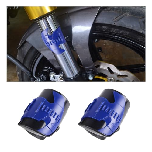 Sylvil 2 PCS Motorcycle Fork Seal Cleaner Tool, Front Fork Seal Cleaner Fits 45-55mm Seal Mate Oil Level, Universal Shock Absorber Repairing Tool for Dirt Bike Maintenance Device (Blue)