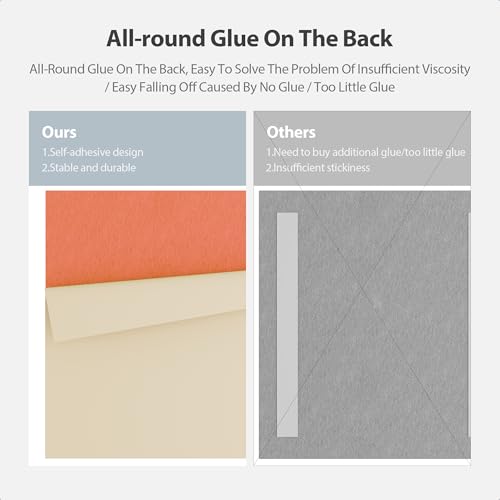 Image of 12 Pack Square Acoustic Panels Self Adhesive Sound Proof Foam(Orange-Red) | High density sound acoustic panel, 12 X 12 X 0.4 in acoustic wall panels in home, office, recording, studio, and more